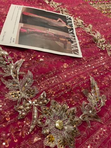 Sana Safinaz Tassel Silk Fabric Organza Dupata 3-Piece